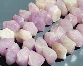 Kunzite pépites brutes rose parme 9-10 mm - 6 pierres