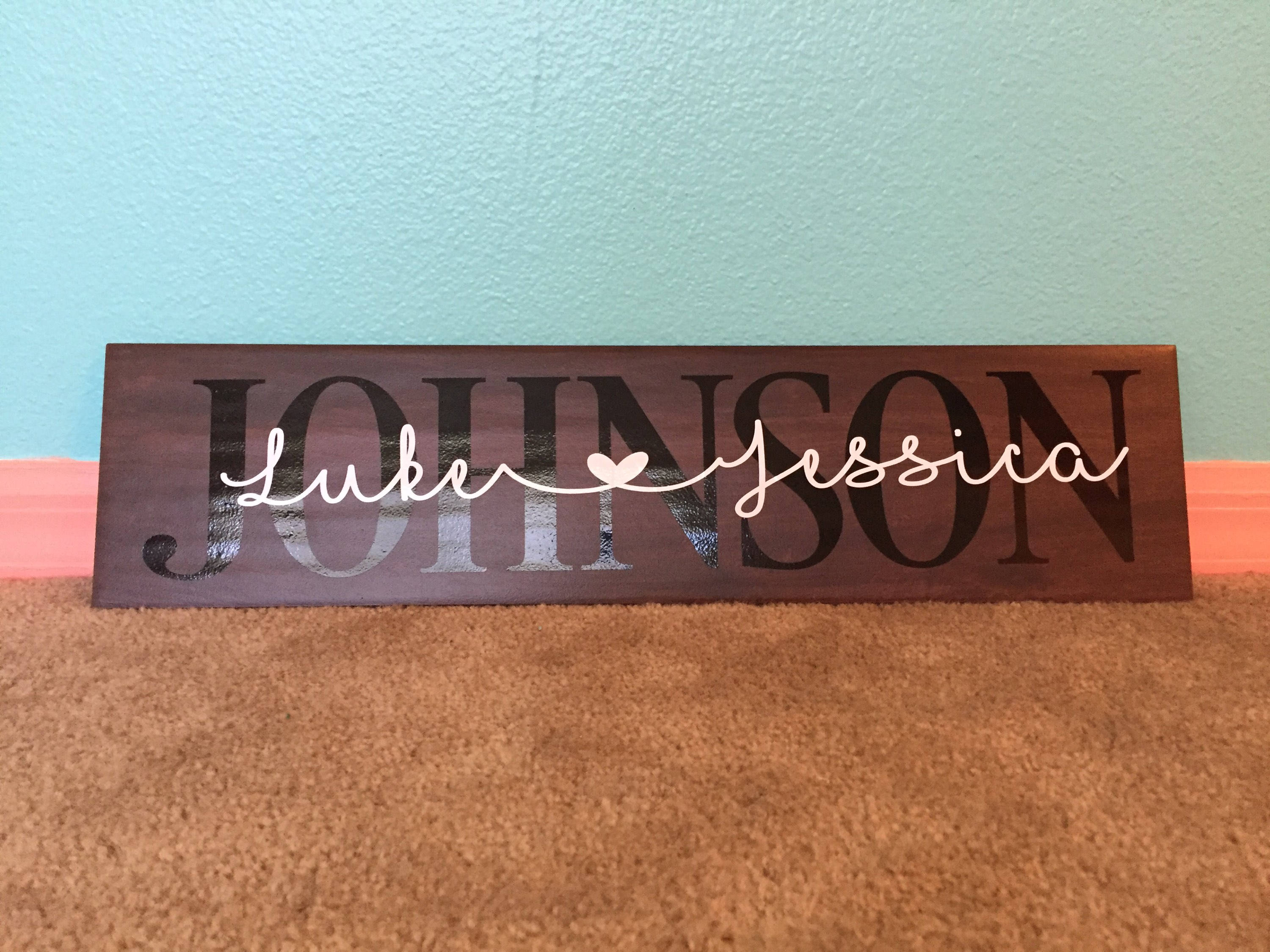 Personalized Ceramic Tile Sign / Wood Grain Family Tile Sign / Etsy UK