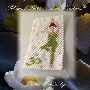 Peyote Cover Pen Pattern - Yoga tree pose - Vrikshasana