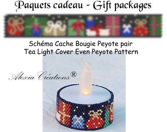 Tea Light Cover even peyote pattern - Gift packages