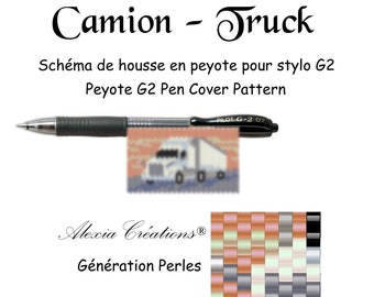 Truck Peyote Pen cover Pattern