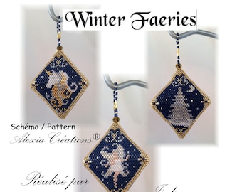 3d peyote pod pattern  Winter faeries  27 rows