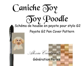 Peyote Cover Pen Pattern - Toy Poodle