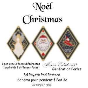 3d peyote pod pattern Christmas