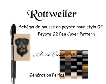 Peyote Cover Pen Pattern - Rottweiler