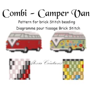 2 Brick stitch Patterns - Camper Van