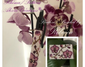 Peyote Cover Pen Pattern - Orchids 2