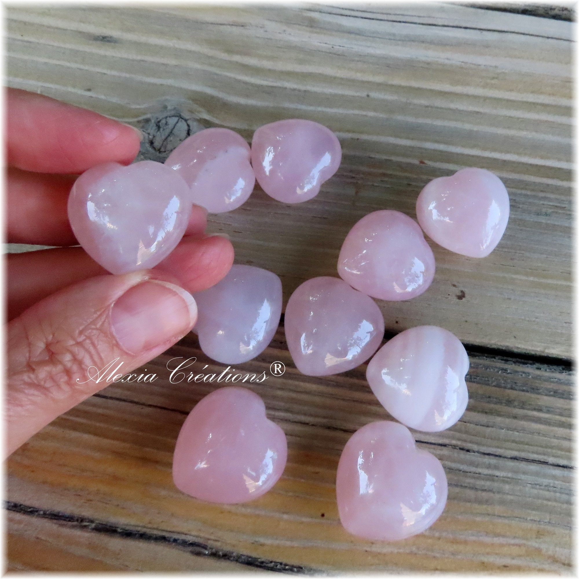 Coeur en Quartz Rose 25mm