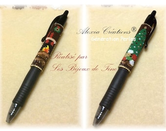 Peyote Cover Pen Pattern - Fireplace - Christmas