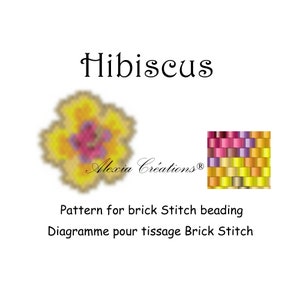 Brick stitch pattern. Hibiscus