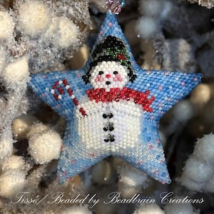 Schéma pour Etoile 3d -  Bonhomme de neige - 15 rangs