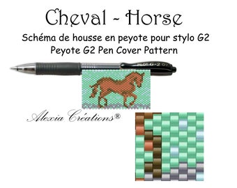 Peyote Cover Pen Pattern - Horse