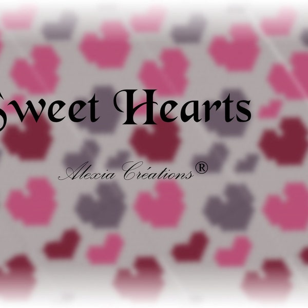 Sweet Hearts pattern,  Peyote with a twist - not crochet