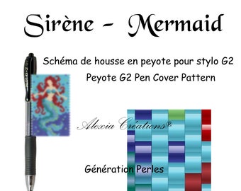 Peyote Cover Pen Pattern - Mermaid