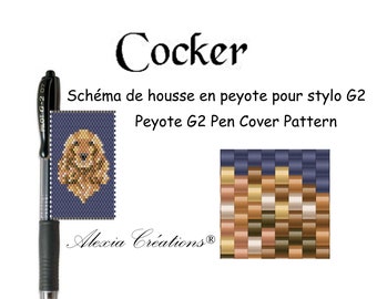 Peyote Cover Pen Pattern - Cocker Spaniel