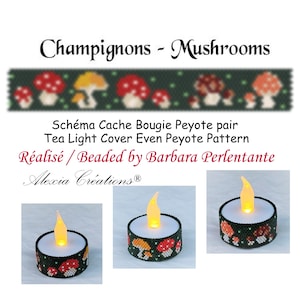Amanita Muscaria Mushroom Tea Light Candle Holder Altar Candle