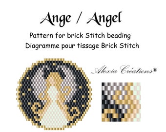 Angel medallion Brick stitch pattern
