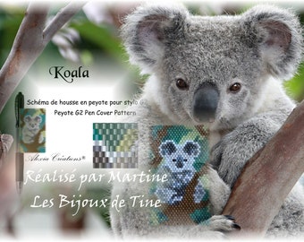 Peyote Cover Pen Pattern - Koala