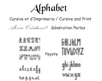 Alphabet - Ecriture Cursive et d'Imprimerie