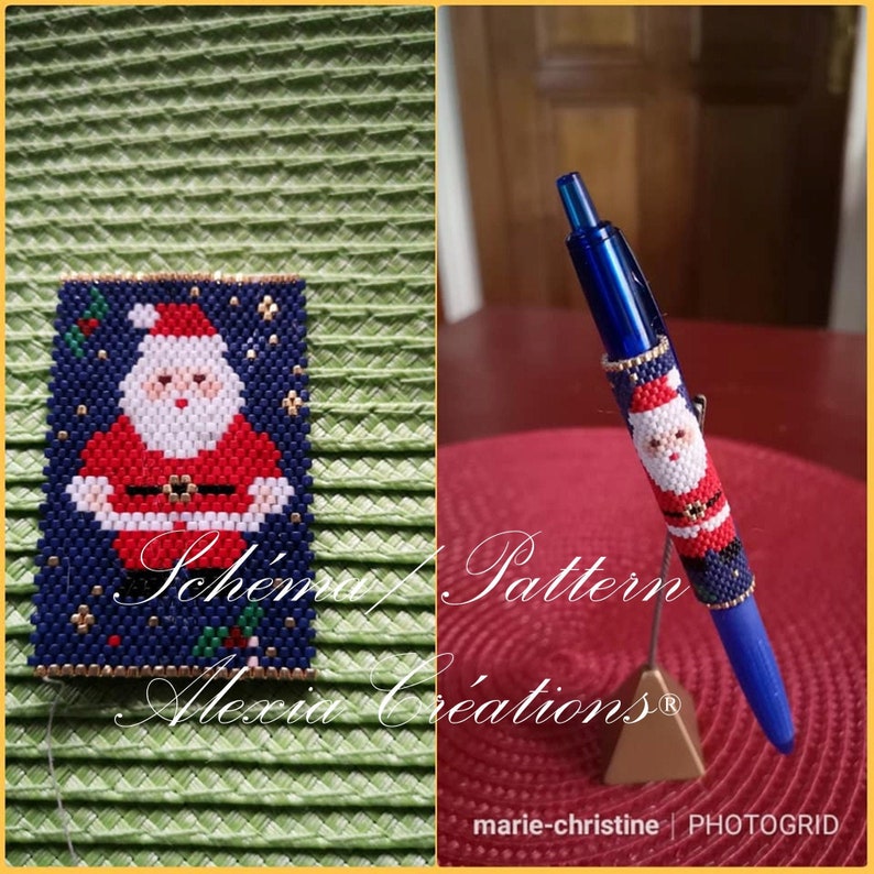 Peyote Cover Pen Pattern Santa Claus - Etsy