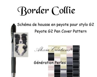 Peyote Cover Pen Pattern - Border Collie