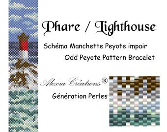 Peyote bracelet pattern - Lighthouse
