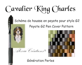 Peyote Cover Pen Pattern - Cavalier King Charles