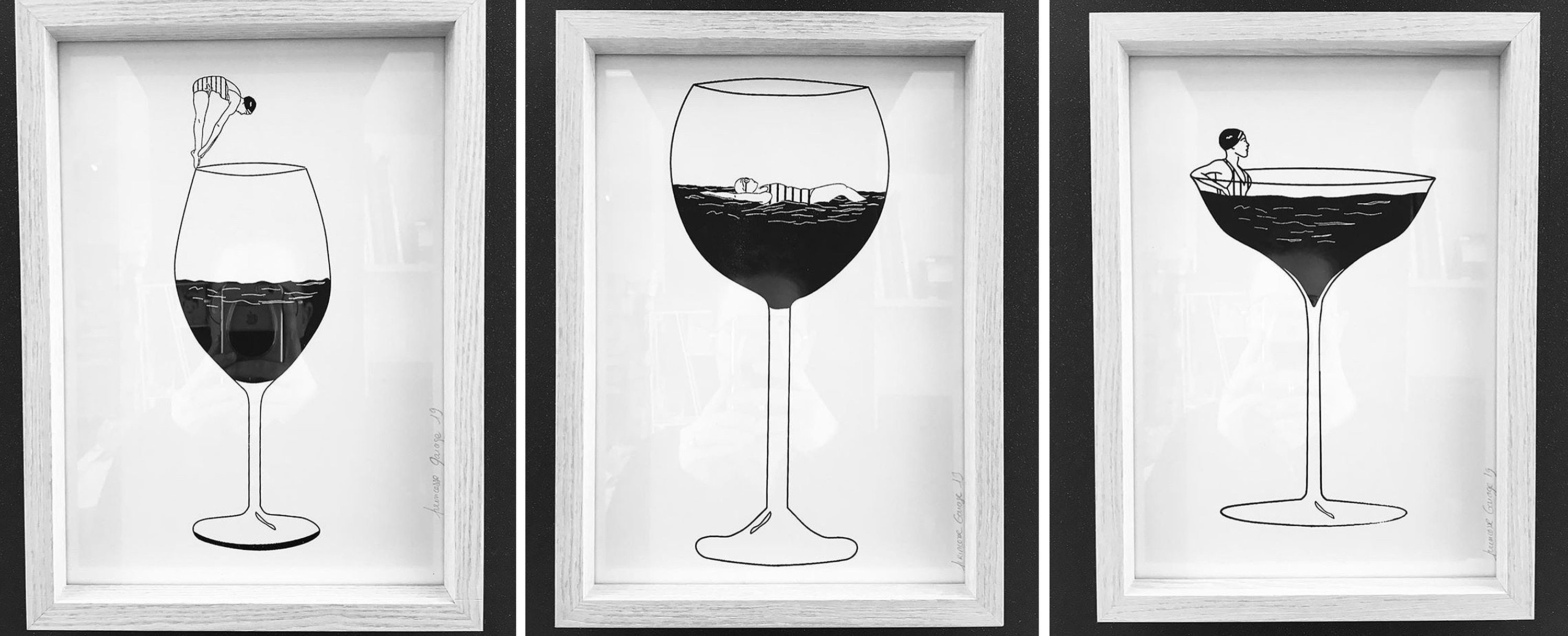 Triptyque Les Nageuses A4 Poster