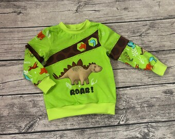 tolles Langarmshirt / Shirt gr.86/92 Dinos Roar! grün