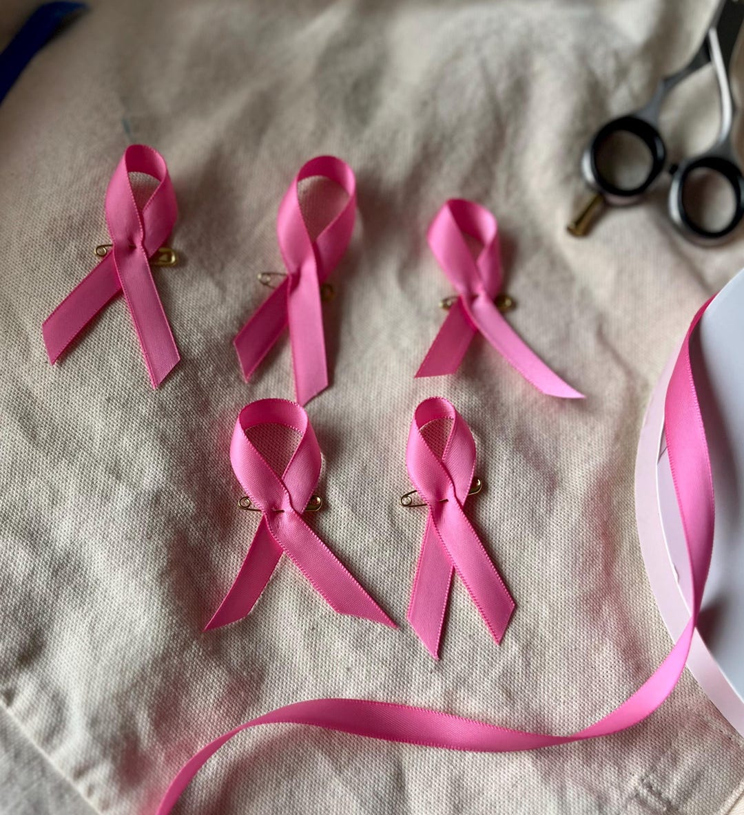 Broches Ruban Rose Cancer Du Sein - Lot De 10, Pin's Octobre Rose, Sensibilisation, Accessoire