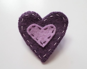 "Nasturtium" Collection heart felt brooch