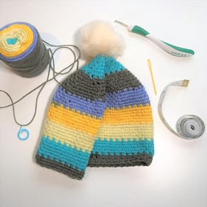 One Skein Linen Stitch Beanie