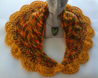 Shawl knitted in acrylic fabric s soft and warm