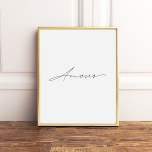 Amour French Quote Art Fashion Print Paris Decor Typographic Poster Typography Calligraphy Script Type Modern France  Home Wall Decor