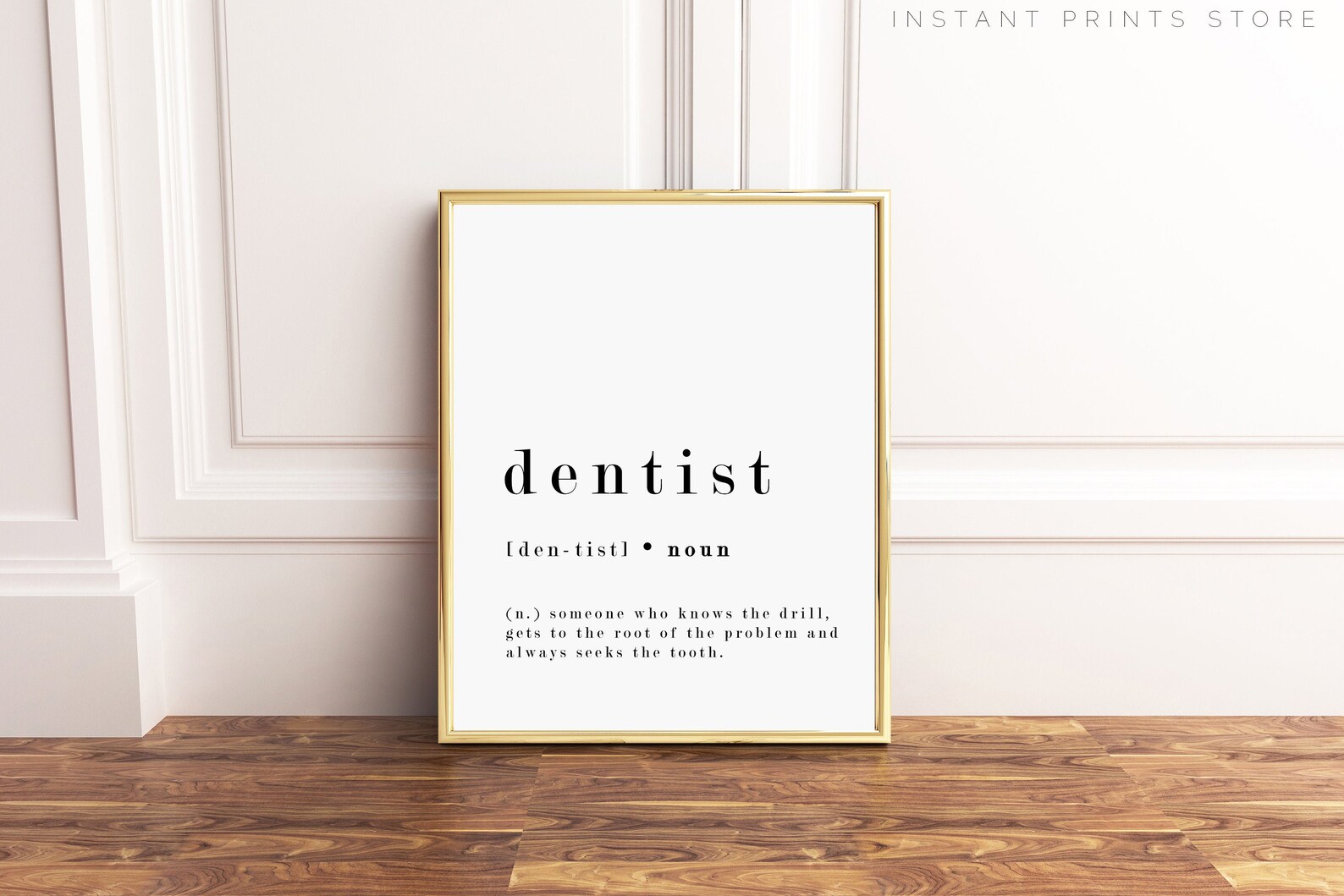 Dentist Definition Print Funny Dental Quote Student Etsy