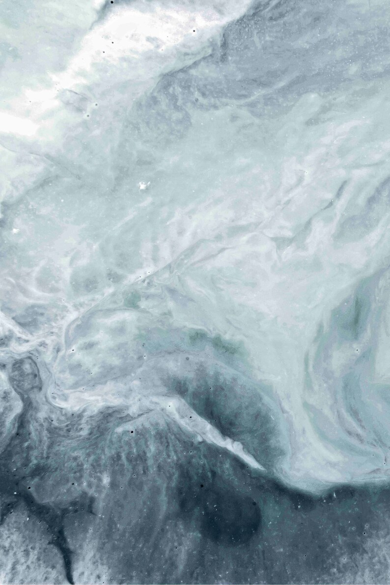 Ocean Blue Prints Set de 2 mármol abstracto Aqua Verde Agua | Etsy