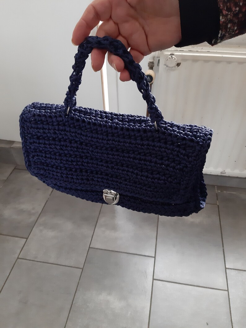 Sac fait à la main crochet image 6