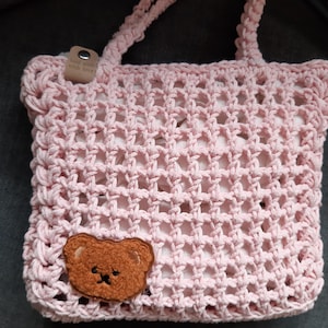 Petit sac fourre-tout ,sac de plage,sac de courses, ,fait main au crochet