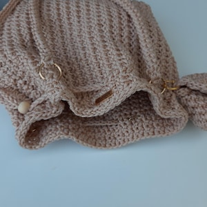 sac, it bag et son petit sac, fourre-tout ,sac de plage,sac de courses, sac pour mettre l ordinateur,fait main au crochet