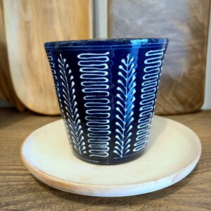 Set de 2 tasses en céramique artisanales blanches ou bleues Epi image 8
