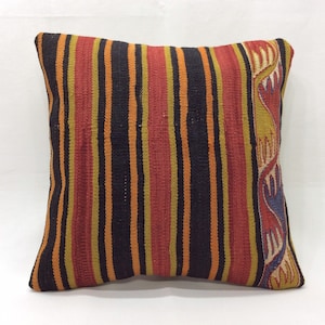 Pillow Case,Pillow cover,Handwoven pillow cover,40x40cm,16”x16”striped pillow cover,Aztec pillow cover,natural pillow cover,bohemian pillow,