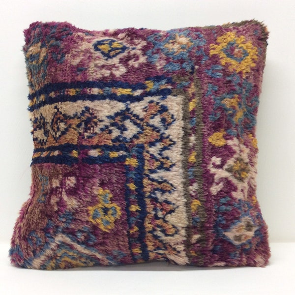 Pile rug Pillow cover,18”x18”,45x45cm,Handmade,Decorative Pillow Cover,Vintage,Home Living,Interior,Cushion Kissenbezung,taie d’oreiller