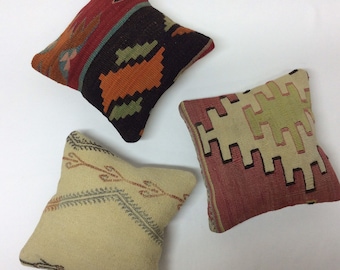 Triple pillow cover,Kids pillows,wool pillow cover Turkish pillows,kilim pillows,bedding pillow covers,set of three pillow covers