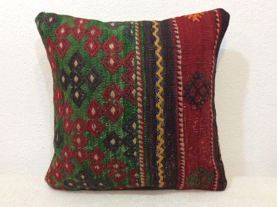 Kilim pillow cover 16x16 40x40cmOld | Etsy Kilim pillow cover 16x16 40x40cmOld | Etsy