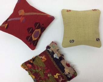 Cute kilim pillow cover,Decorative pillows,wool pillow cover Turkish pillows,kilim pillows,bedding pillow covers,set of three pillow covers