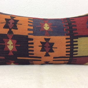 30x60cm 12”x24” Kilim Pillow Cover,Lumbar,Old Kilim,Handmade,Handwoven,Home Decor,Interior,Turkey