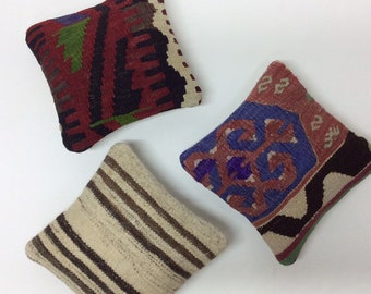 Triple pillow cover,Decorative pillows,wool pillow cover Turkish pillows,kilim pillows,bedding pillow covers,Cute sofa pillow covers