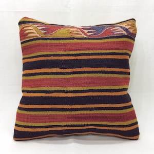 Pillow Case,Pillow cover,Handwoven pillow cover,40x40cm,16”x16”striped pillow cover,Aztec pillow cover,natural pillow cover,bohemian pillow,