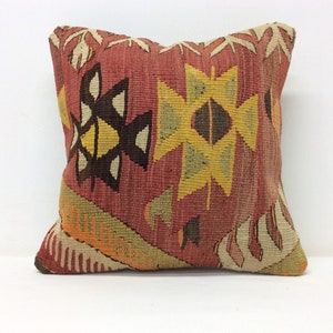 Vintage 14”x14” pillow cover,Kilim pillow cover,pillow cover,Vintage kilim cushion cover,35x35 cm Kelim pillow,Sofa pillow cushion cover