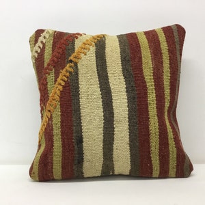 Vintage 14”x14” pillow cover,Kilim pillow cover,pillow cover,Vintage kilim cushion cover,35x35 cm Kelim pillow,Sofa pillow cushion cover